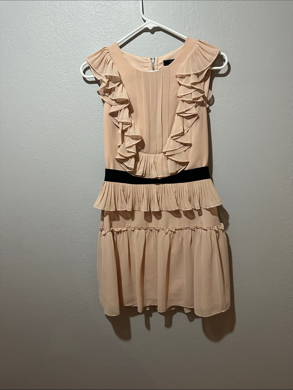 Ruffled soft pink dress